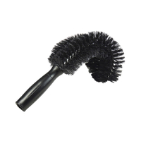 Unger PIPE0 Bendable Pipe Brush, 1 in L Trim, Polypropylene/Wire Bristle, Black Bristle, 15 in OAL