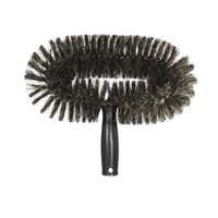 Unger WALB0 Wall Brush, 12 in Head, Horse Hair Head, Plastic Handle, Brown