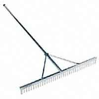 Razor-Back 63000 36 Inch x 66 Inch Aluminum Landscape Rake with Aluminum Handle and End Grip