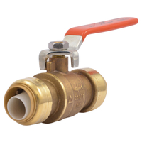 SharkBite 22185-0000LFA Ball Valve, 3/4 x 3/4 in Connection, Slip, 200 psi Pressure, Manual Actuator