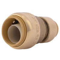 SharkBite U058LFA Tube Coupling, 3/4 x 1/2 in, Brass, 200 psi Pressure