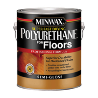 Minwax 130210000 Polyurethane, Semi-Gloss, Liquid, Clear, 1 gal, Can
