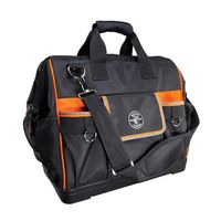 Klein 55469 Tradesman Pro Tool Bag, Wide-Open, 42 Pockets, 16 Inch