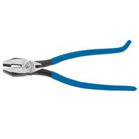 Klein D2000-7CST Ironworker's Pliers, 9-1/4 in OAL, Blue Handle, Hook Bend Handle, 1.156 in W Jaw