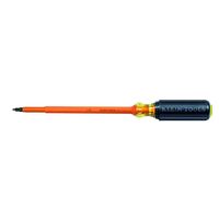 Klein 662-7-INS Insulated Screwdriver, #2 Square Drive, 7 in L Shank, High Dielectric Plastic Handle