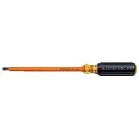 Klein 605-7-INS Insulated Screwdriver, 1/4 Cabinet Drive, 7 in Shank, High Dielectric Plastic Handle