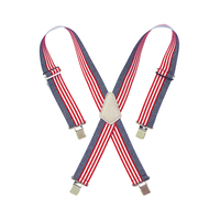 CLC Tool Works 110USA Work Suspenders, Elastic, Blue/Red/White