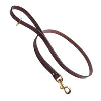 Mendota Leather Snap Leash, 4' Long, Chestnut