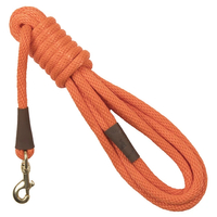 Mendota 15' Long Snap Leash, 3/8" Cord, Orange