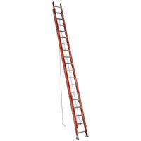 WERNER D6236-2 Extension Ladder, 34 ft H Reach, 300 lb, Fiberglass, Orange