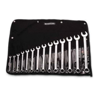 WRIGHT 714 Combination Wrench Set, 14-Piece, Steel, Chrome