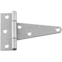 National Hardware 286BC Series N129-338 T-Hinge, 4 inches, Galvanized Steel, Tight Pin, 60 lb