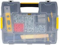 Stanley STST14022 Tool Storage Organizer, 11-1/2 in W, 2.7 in H, 14 -Drawer, Plastic, Black/Yellow
